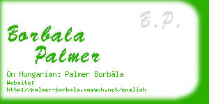 borbala palmer business card