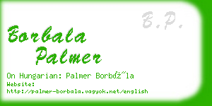 borbala palmer business card